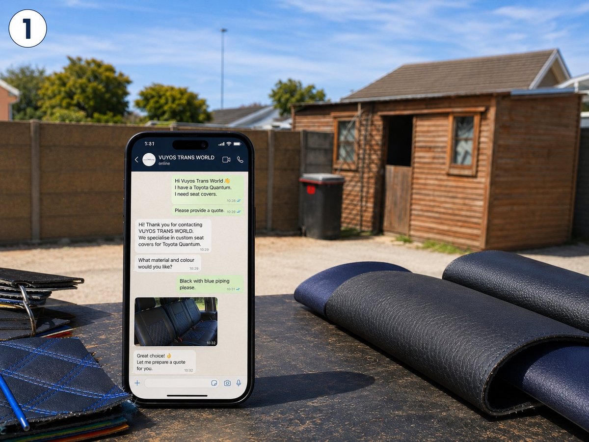 Customer sending a WhatsApp request to Vuyos Trans World