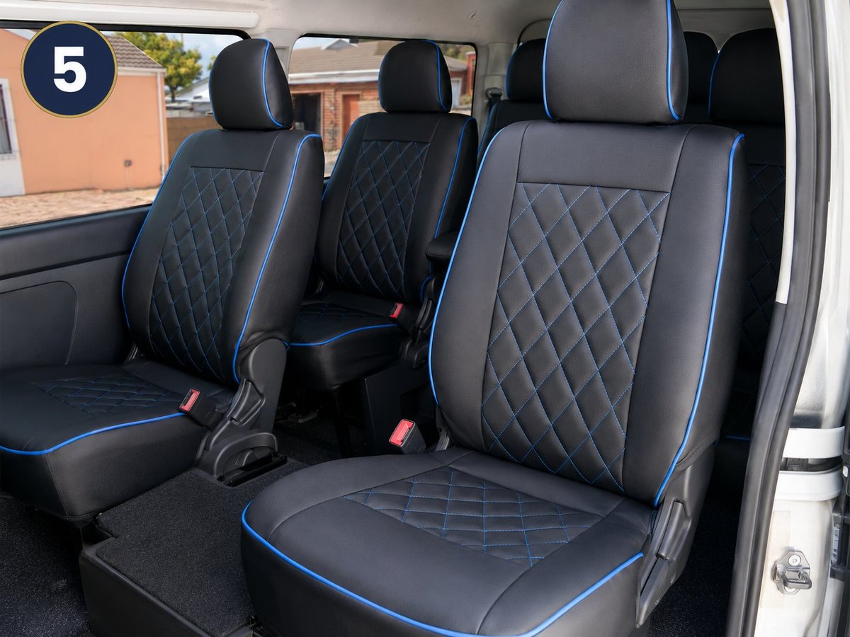 Completed seat covers professionally fitted